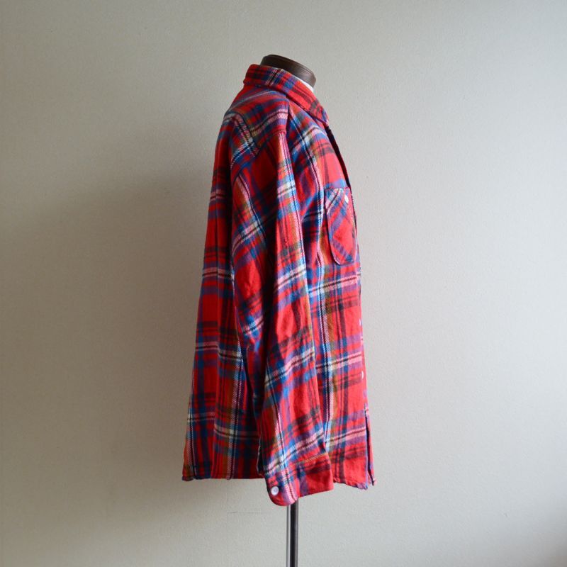 1970s ELY ヘビーネルシャツ 表記L - 古着屋HamburgCafe