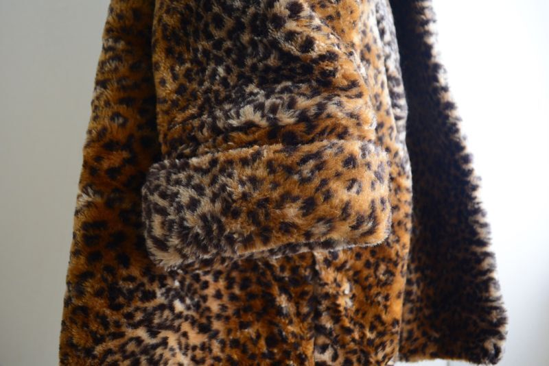 1980s Monterey ヒョウ柄フェイクファーコート MADE IN USA 表記XL