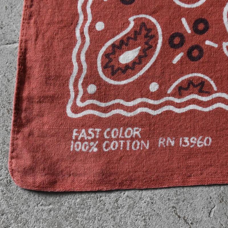 1960-70s FAST COLOR クッキー柄バンダナ 