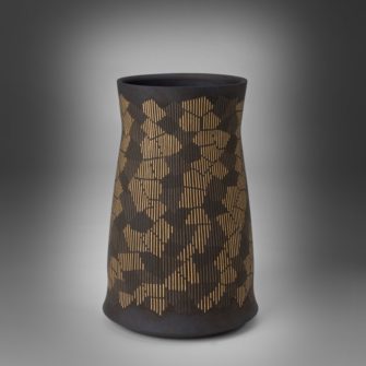 炭化象嵌線文花器 | 作家作品｜英窯