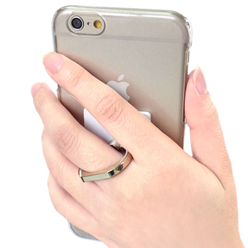 スマホ落下防止リング オリジナルグッズ制作素材 シルバー（艶あり