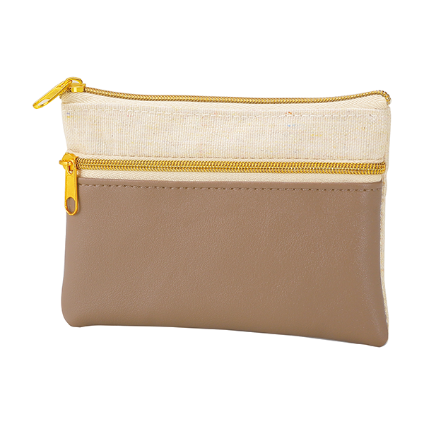 バイカラーズ・ダブルファスナーポーチ【最安値162円】｜ノベルティ