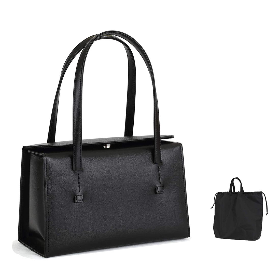 日本製 お受験用 本革ブラックフォーマルバッグ ○レインカバー付き