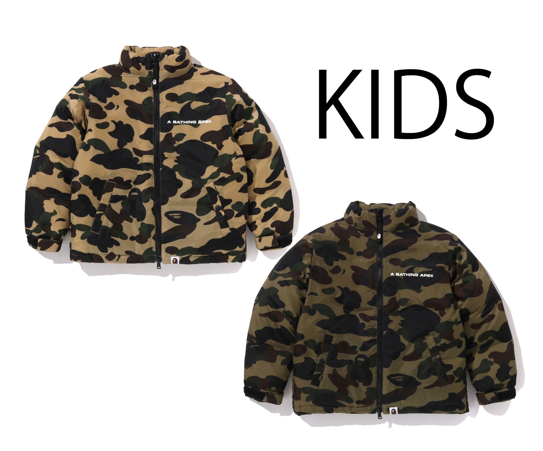 A BATHING APE BAPE KIDS 1ST CAMO DOWN JACKET – happyjagabee store