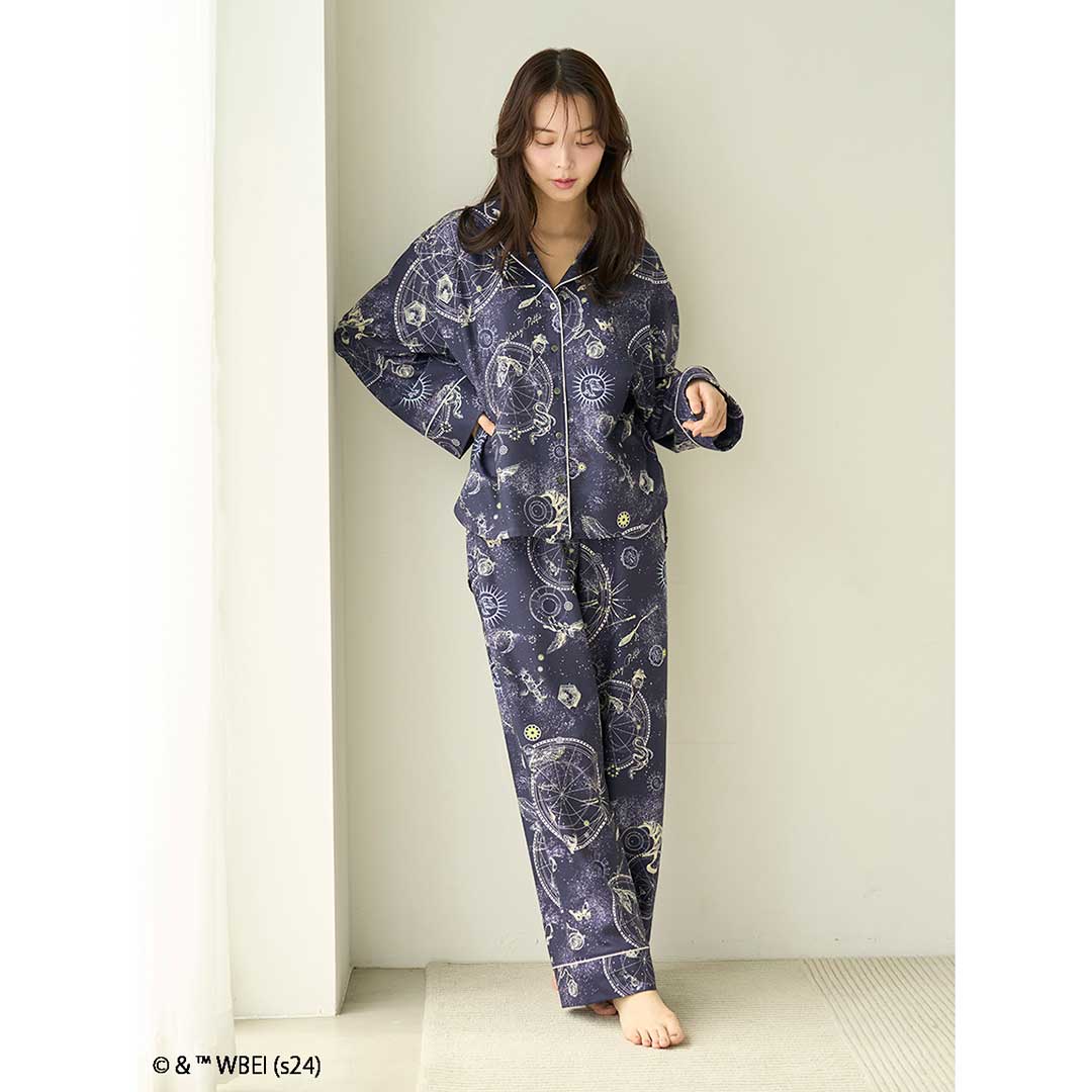 スナイデルホーム] ハリー・ポッター インレー開襟シャツ NVY | ハリー