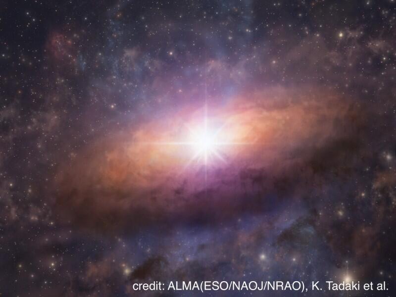 129億年前の超巨大ブラックホール付近の