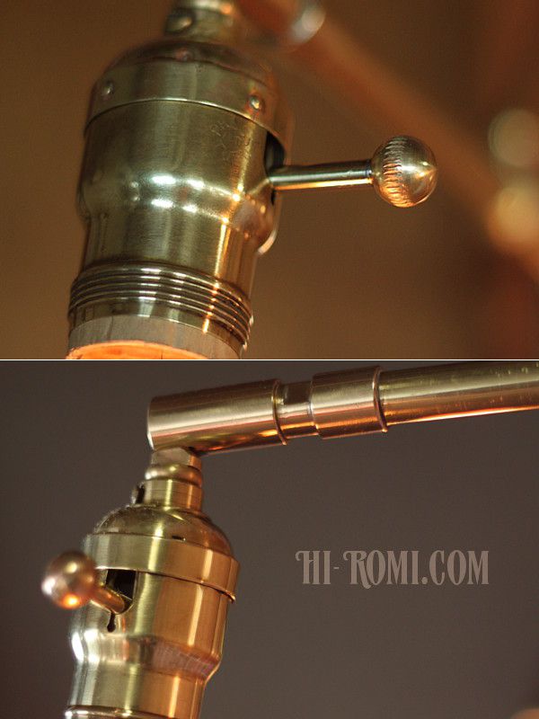 インダストリアル壁掛け照明ウォールランプ｜工業系真鍮×木トラス