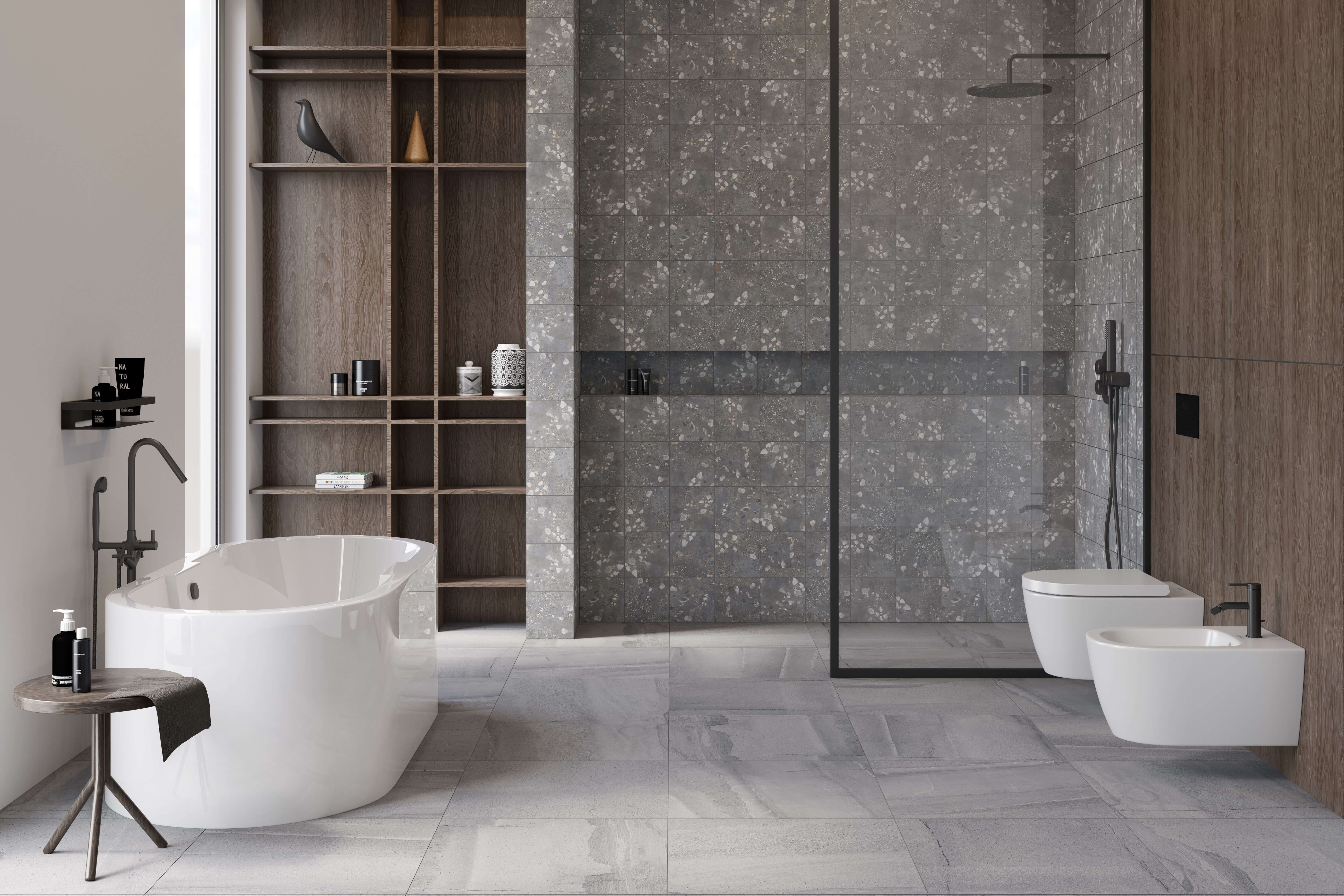 Rosetta Gri - Taş Temalı Ürünler | 60x60 | Hitit Seramik