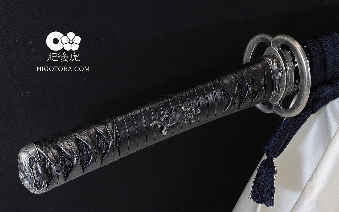 牛一貫巻柄 全藤巻鞘 拵｜製作事例｜肥後虎-HIGOTORA