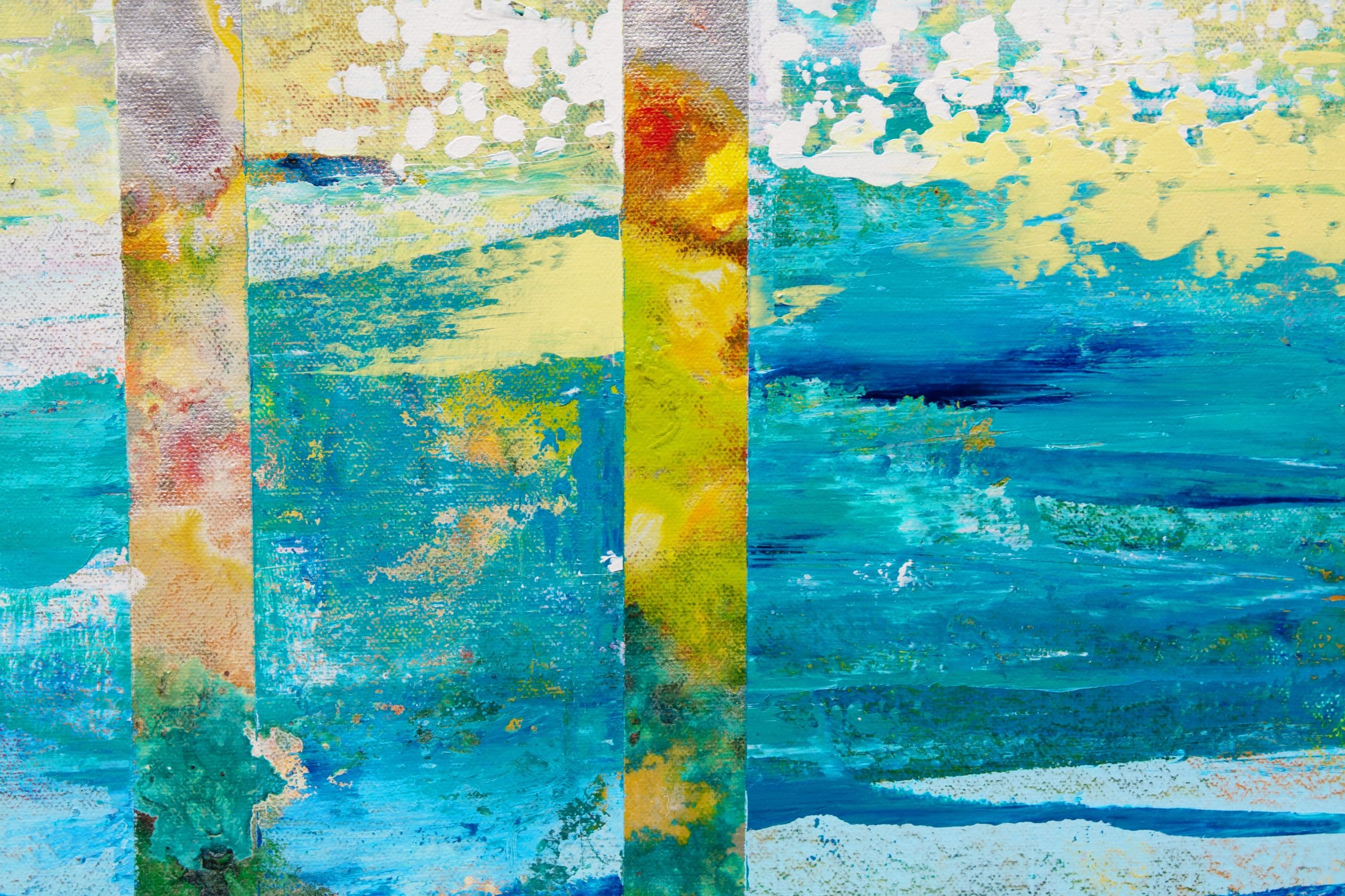 Parallel Fields 1 - 24x48 Inch Original Painting | Hilary Winfield