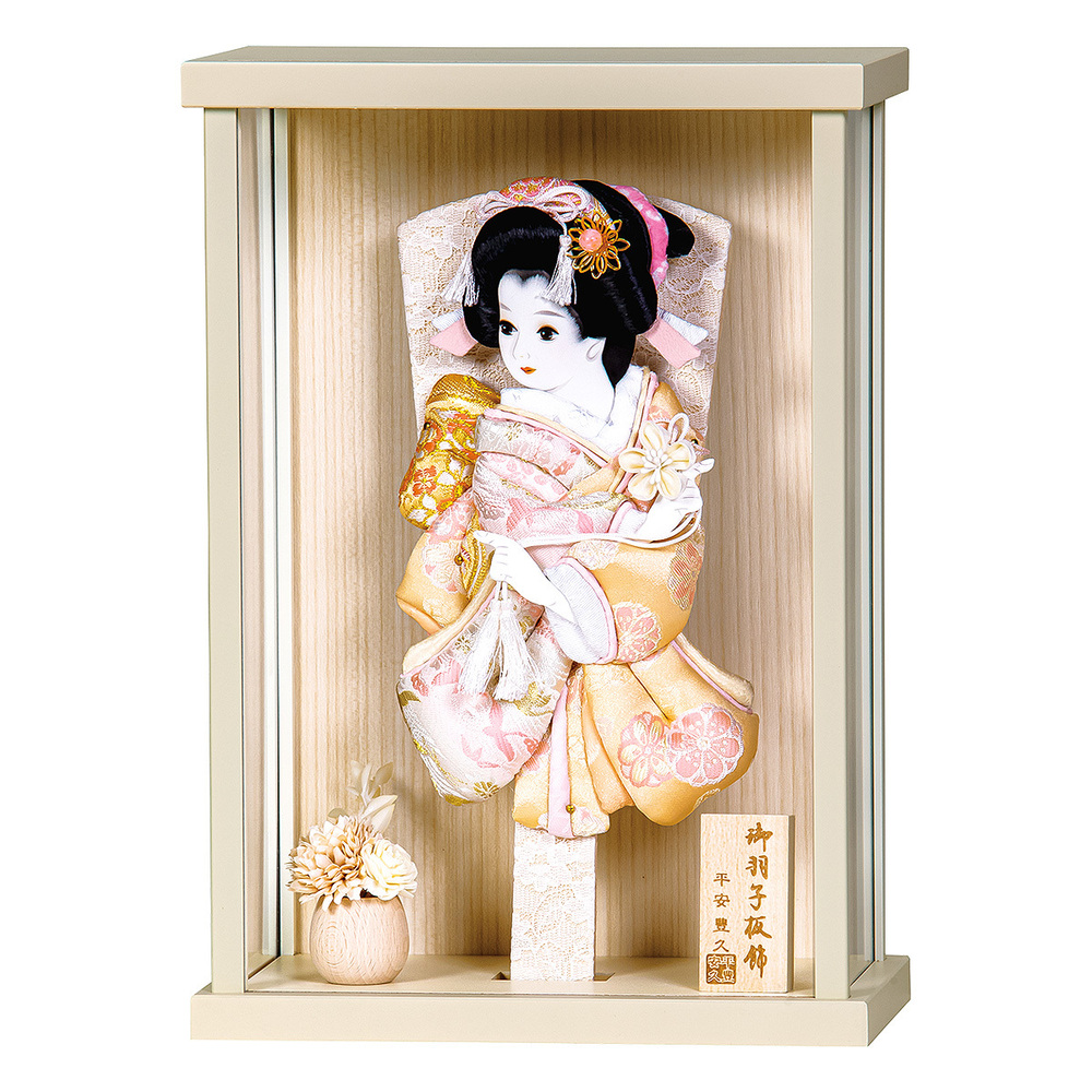 羽子板アクリルケース入り飾りセット【P6805】 現代風なかわいらしいお