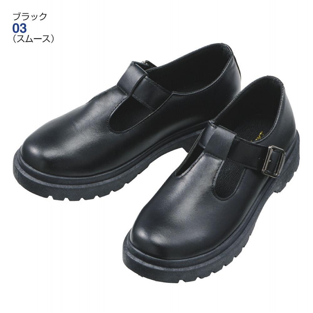 レディースTストラップシューズ(低反発インソール)【22.0～25.5cm対応