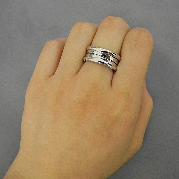 10931] ブルガリ 指輪 B.ZERO1 ビーゼロワンリング 2バンド 51(10号