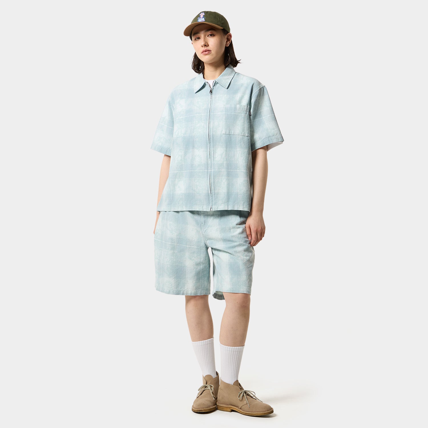 TIE DYE PLAID ZIP SHIRT｜TOPS & SHIRTS（トップス&シャツ）｜【公式