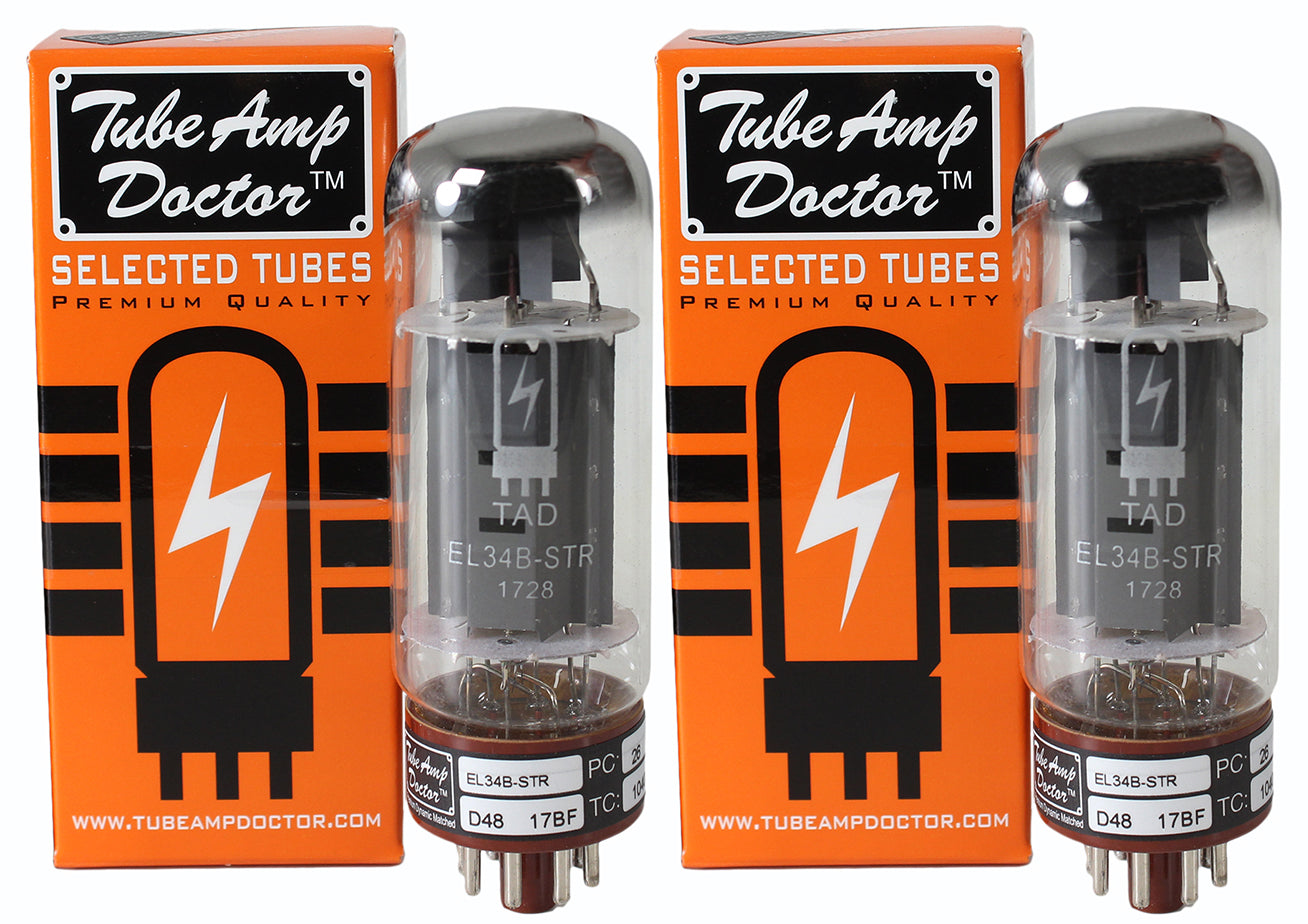 TAD Tube Amp Doctor EL34B-STR, Matched Pair, Premium Selected