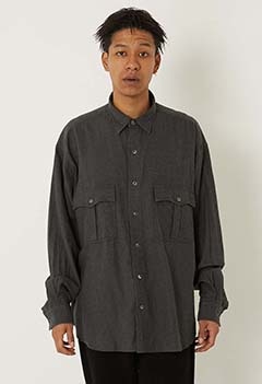 PORTER CLASSIC /ロールアップ フランネルシャツ | PORTER CLASSIC