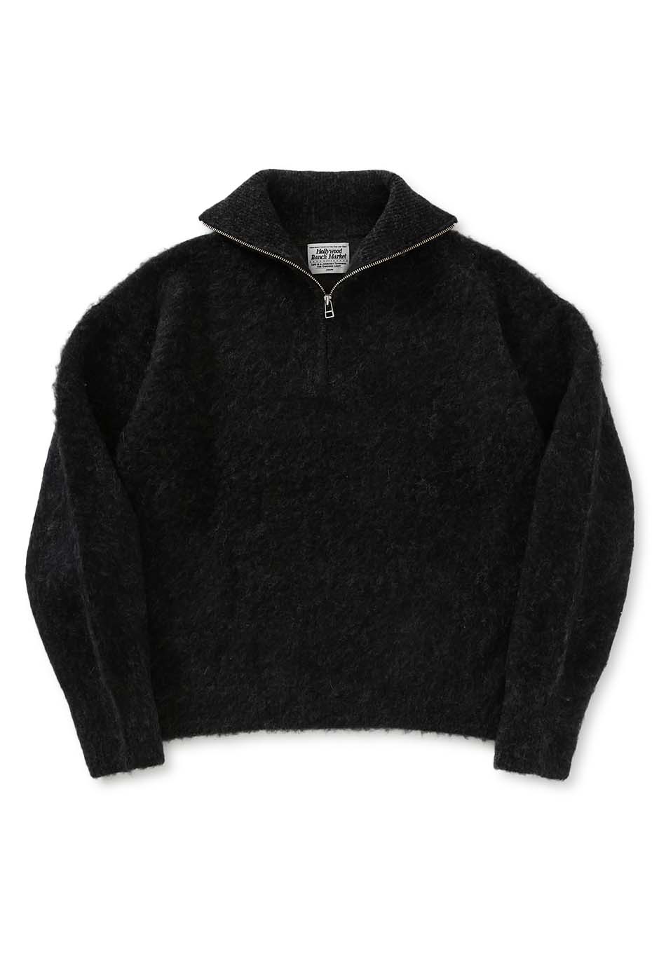 Bicolor Mohair Half Zip Pullover | HOLLYWOOD RANCH MARKET