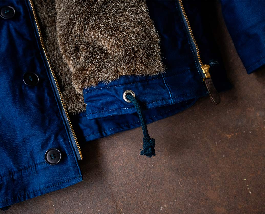 インディゴライトジャーマンクロスデッキジャケット｜BLUE BLUE