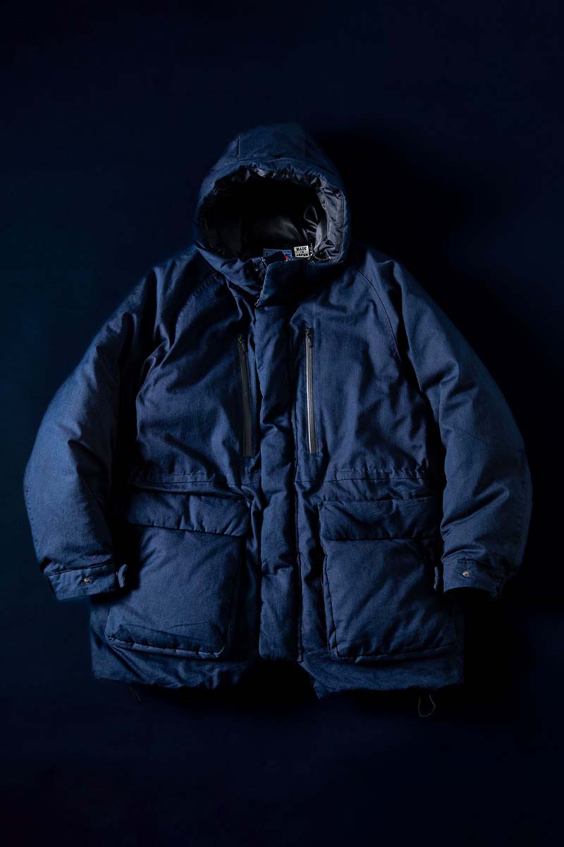 インディゴナイロンサテン リサイクルダウンシリーズ | BLUE BLUE