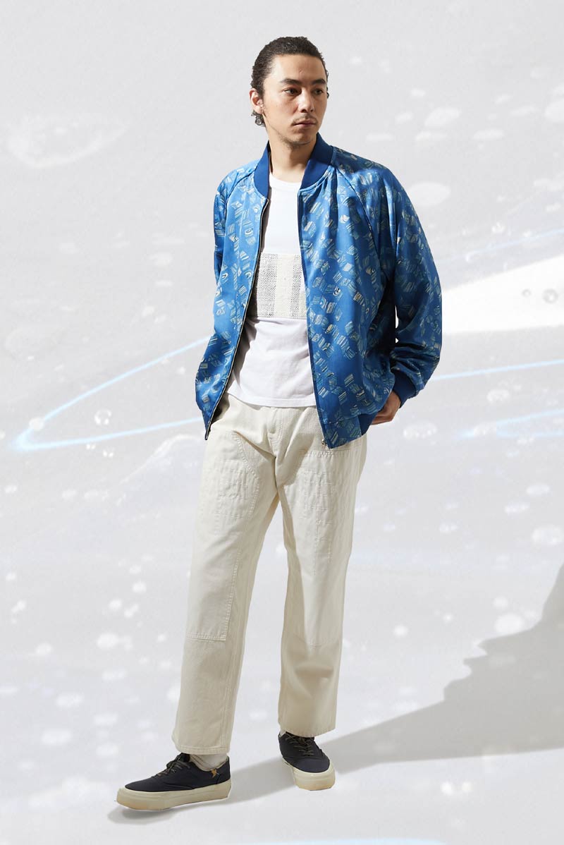 BLUE BLUE JAPAN | ブルーブルージャパン | マーブルプリント サテン