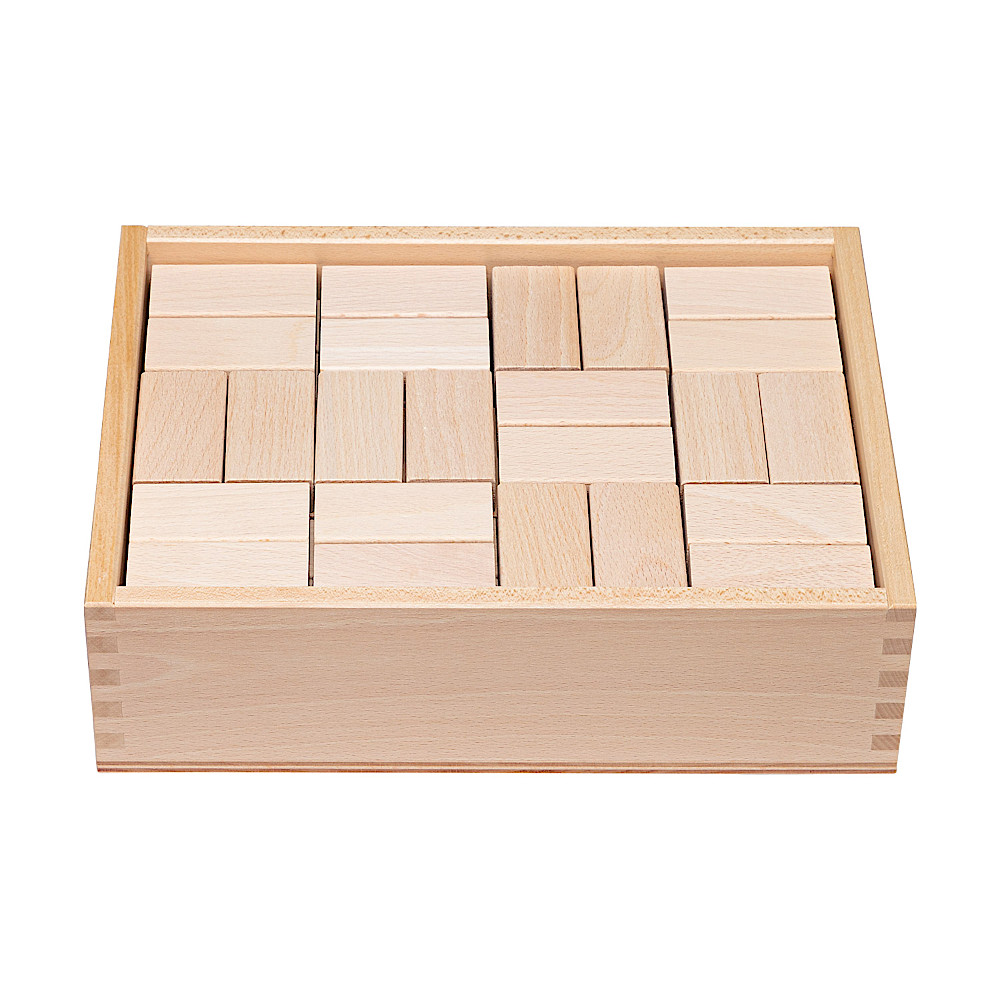 ウール・レンガ積木ベーシック白木：おもちゃ：百町森