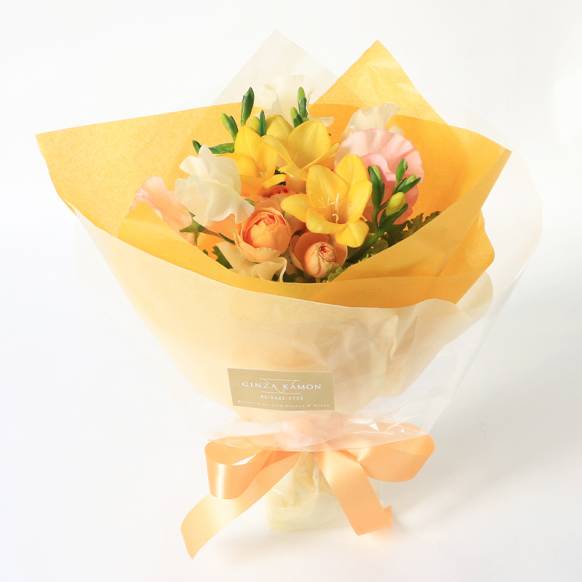 お取り寄せ オリジナルフラワー 銀座花門：フリージアブーケ｜花