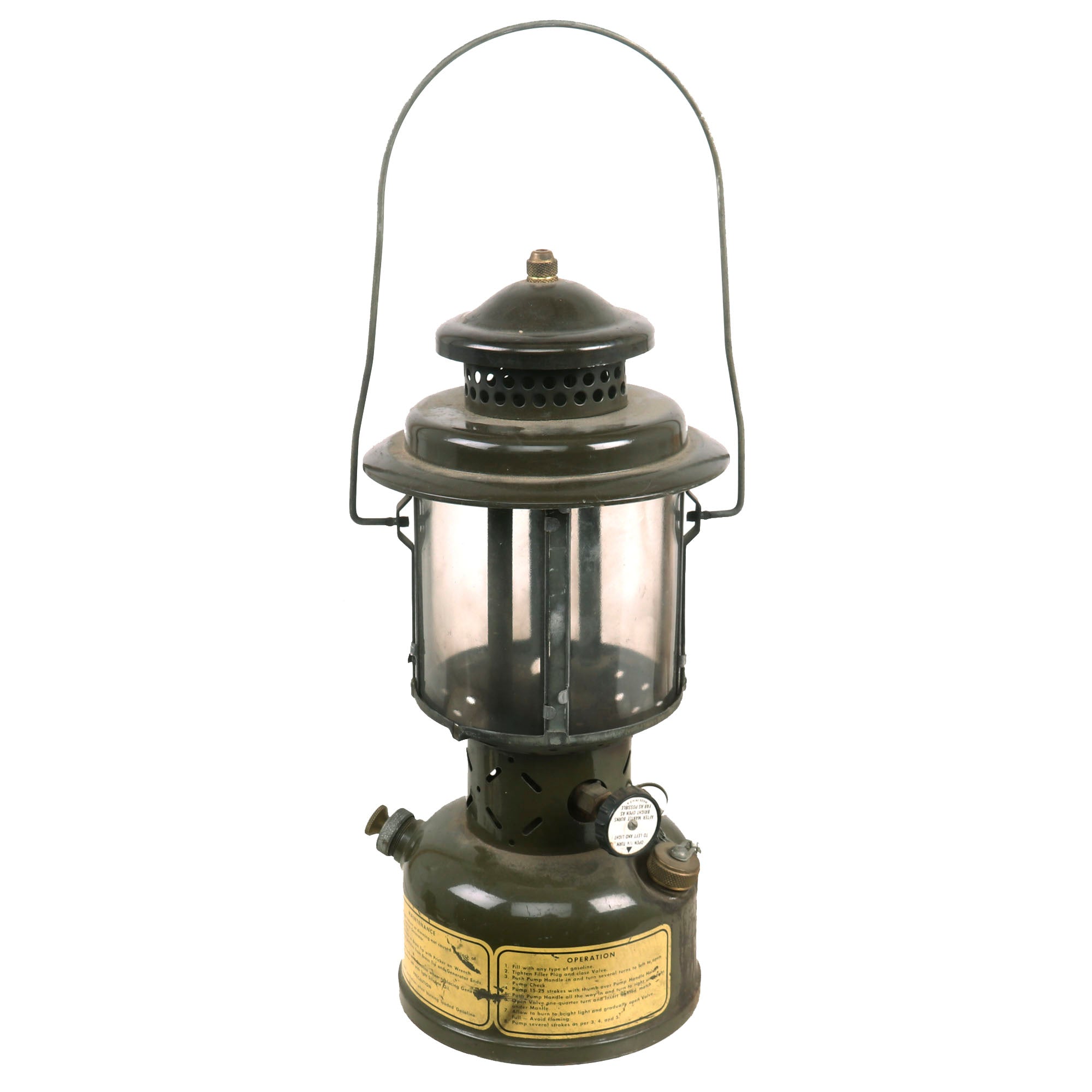 Original U.S. Korean and Vietnam War Coleman Gasoline Lantern Set