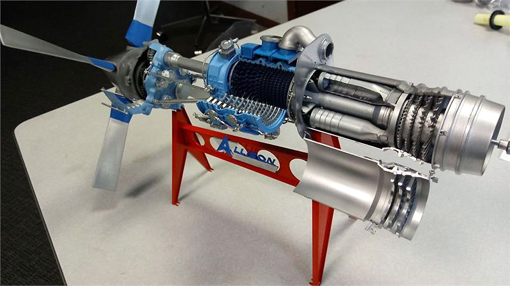 プラスチックモデルキット アリソン ターボプロップ ジェットエンジン