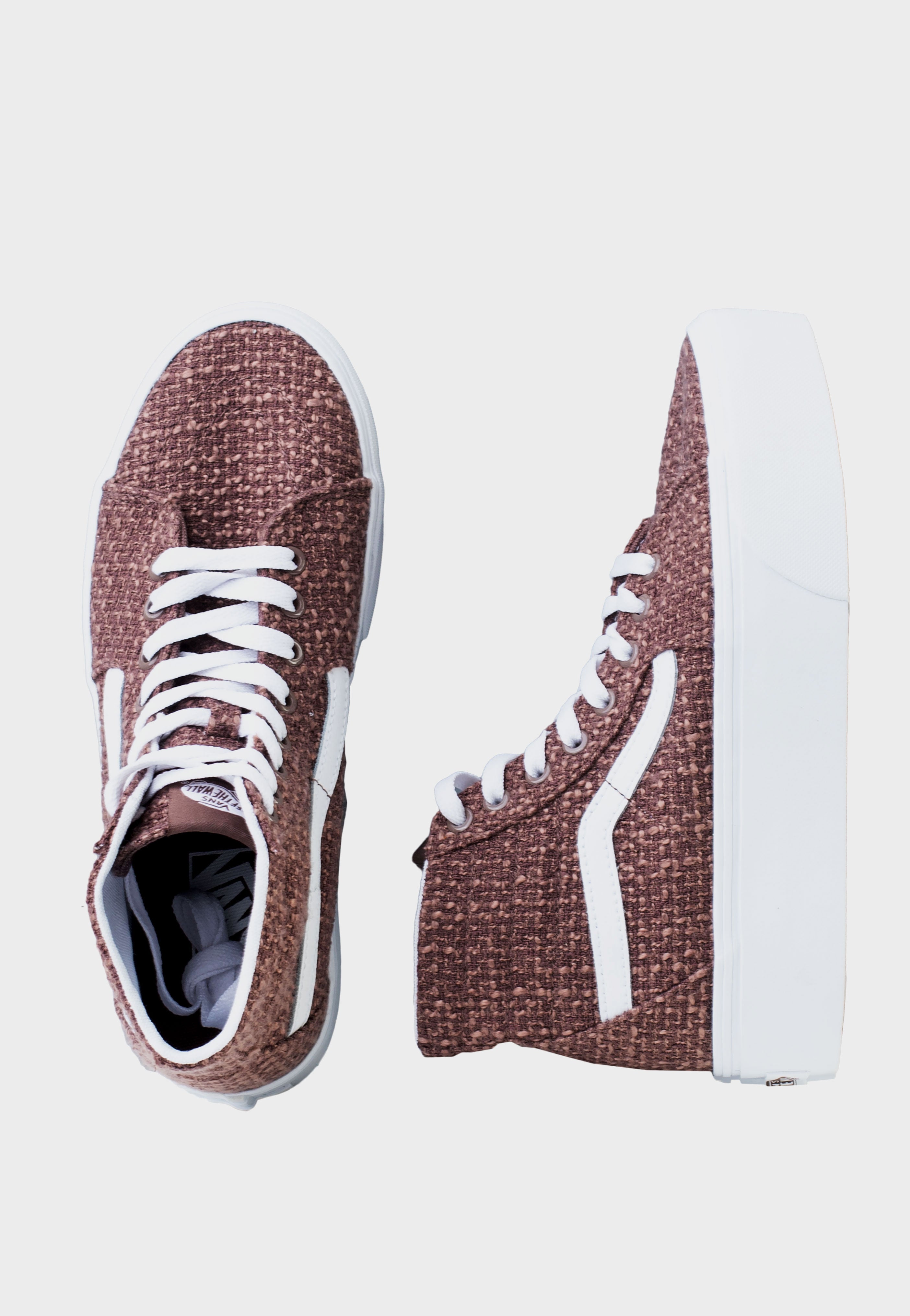 Vans - SK8 Hi Tapered Stackform Tweed Taupe - Girl Shoes | Impericon