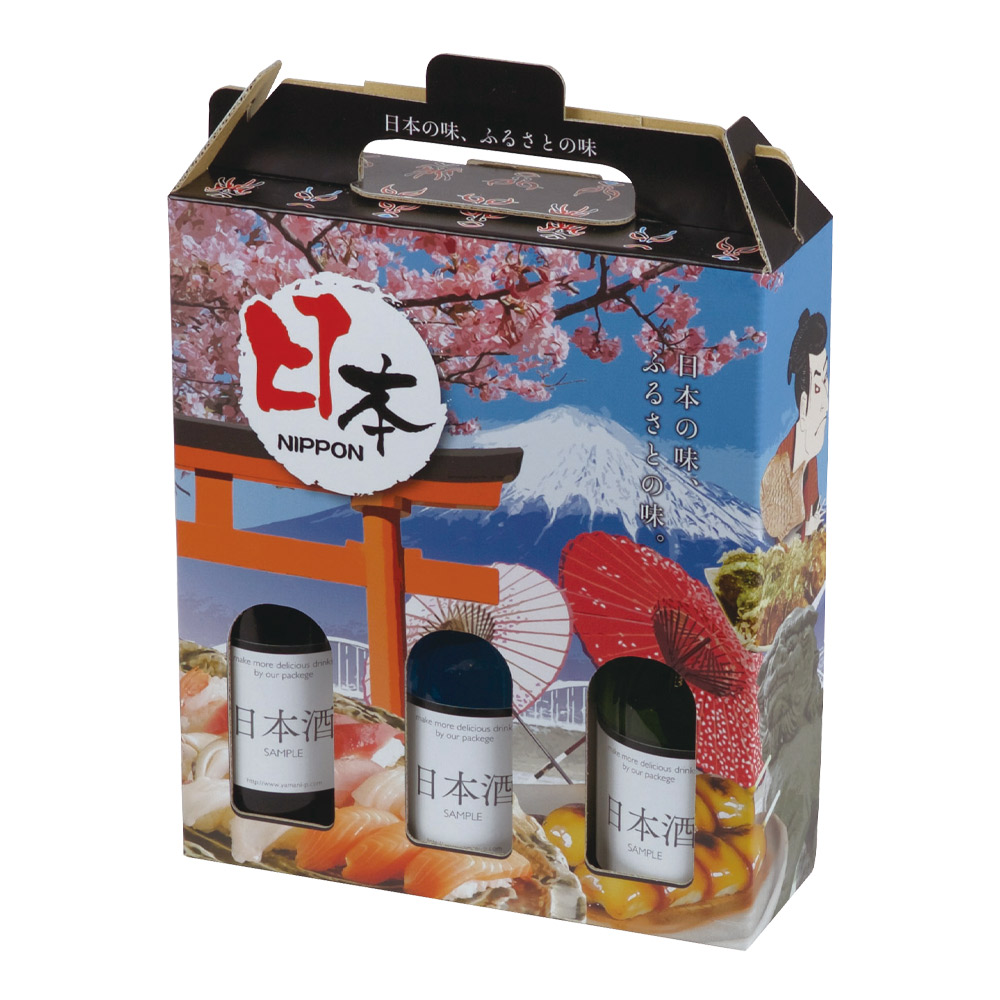 ギフト箱 日本の酒のみくらべ300ml×3本 213×70×245mm「100枚