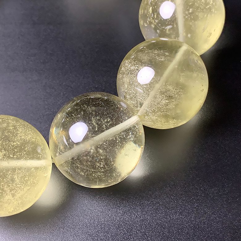 価格改定】[プレミアム]天然リビアングラスブレスレット（約24mm超大玉