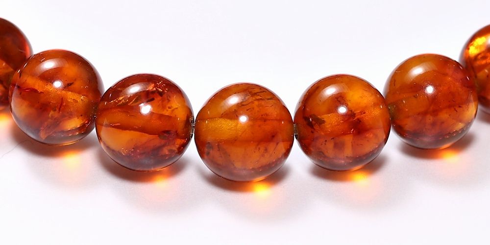 セミオーダー]アンバーブレスレット/琥珀（約8mm玉） - 埼玉県吉川市の
