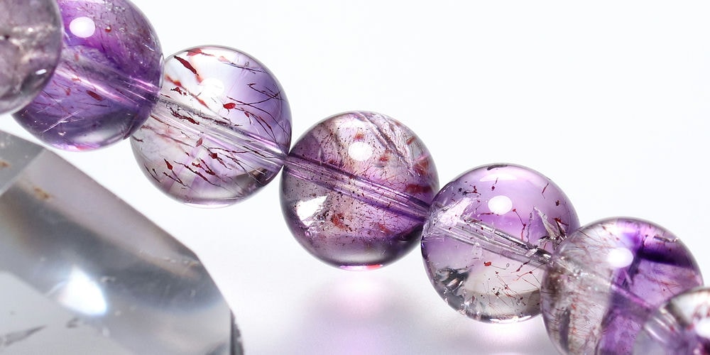 高品質++]マダガスカル産アメジストエレスチャルブレスレット