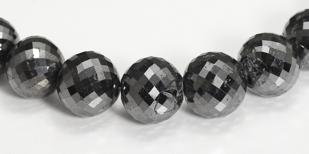 プレミアム]ブラックダイヤモンドブレスレット（約10mm）☆現品動画