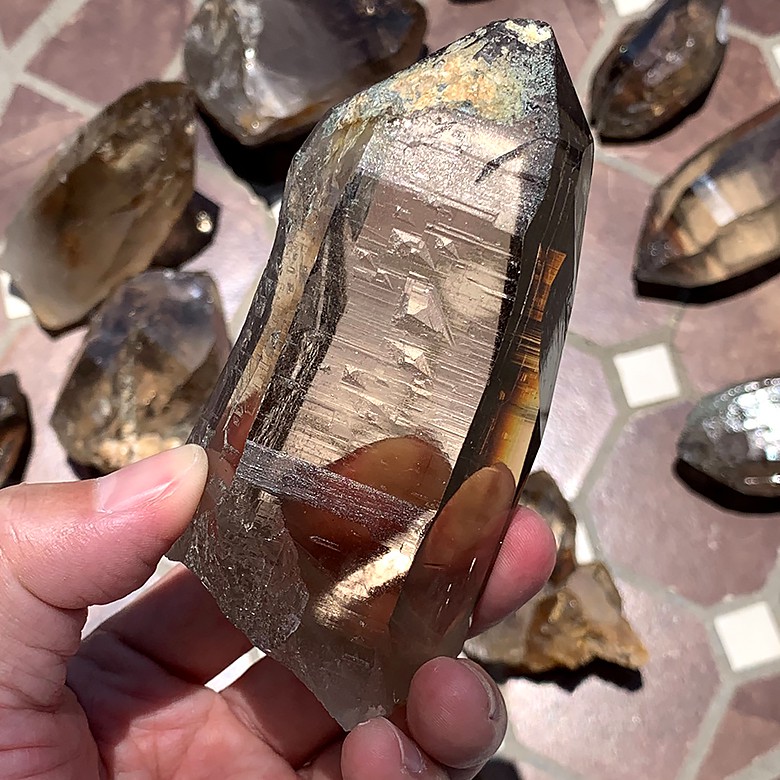 希少・ガネッシュヒマール/ラパ産] ヒマラヤスモーキークォーツ原石