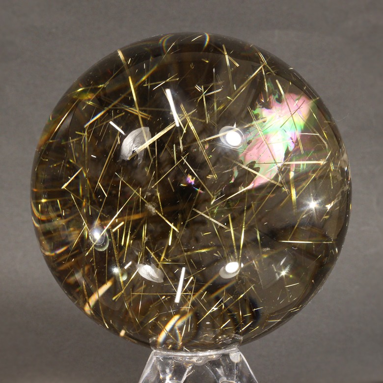 高品質]ゴールドルチルクォーツ丸玉/スフィア - 埼玉県吉川市の天然石