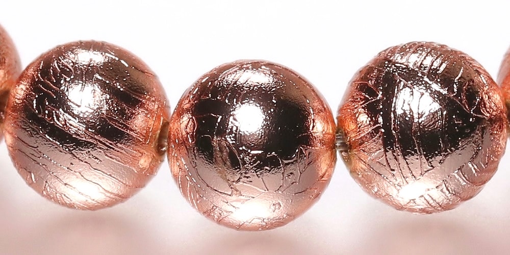 ナミビア共和国産]ギベオン隕石ブレスレット（約10mm玉/ピンクゴールド