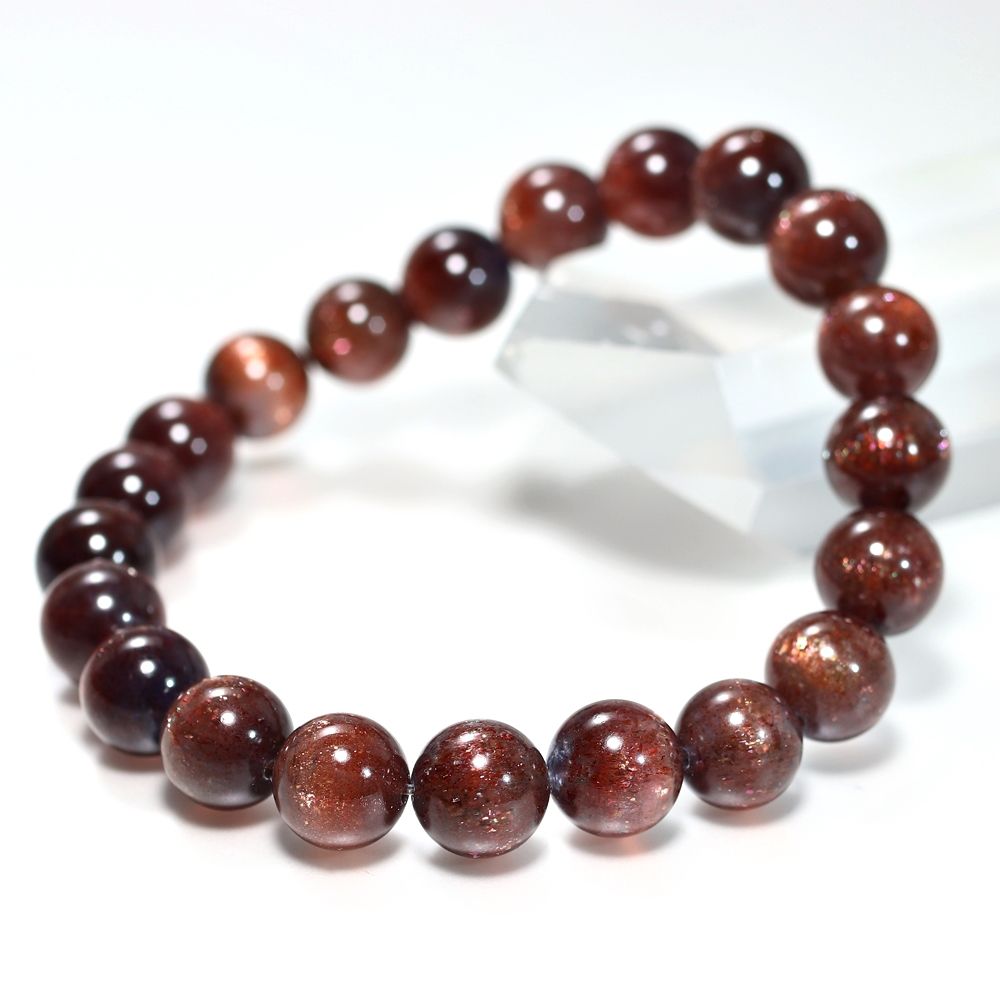 トップクォリティ]アイオライトサンストーンブレスレット（約9mm玉