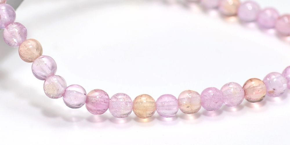 トップクォリティ]インペリアルピンクトパーズブレスレット（約5mm玉