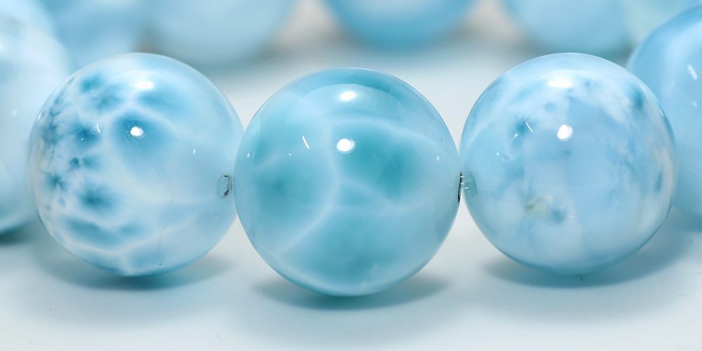特別価格/高品質]ラリマー大玉ブレスレット（約19.5mm玉） - 埼玉県