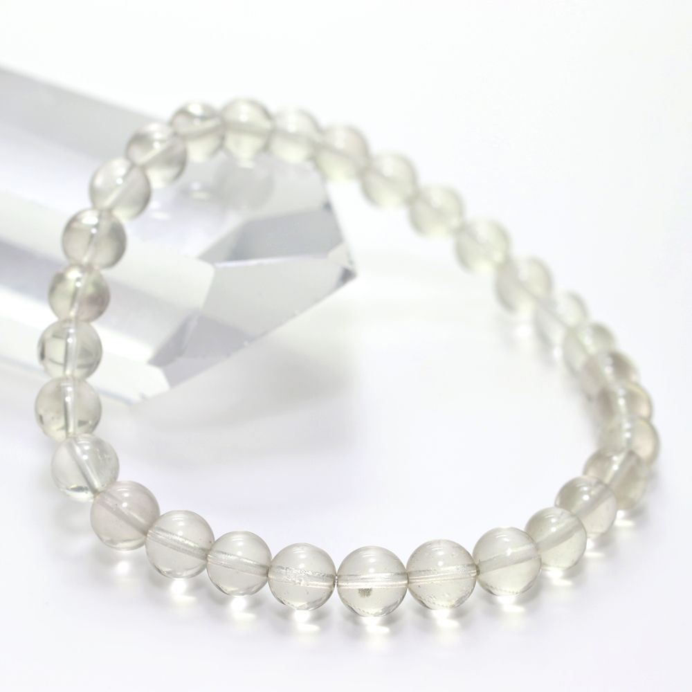 高品質+]天然リビアングラスブレスレット（約6mm玉） - 埼玉県吉川市の