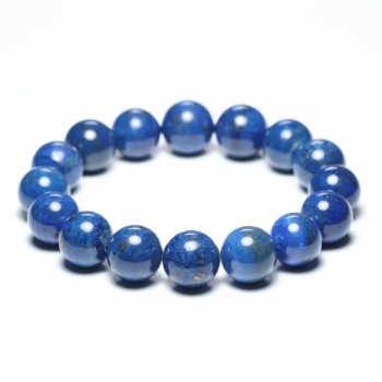 高品質+]アフガニスタン産ラピスラズリブレスレット（約11mm玉