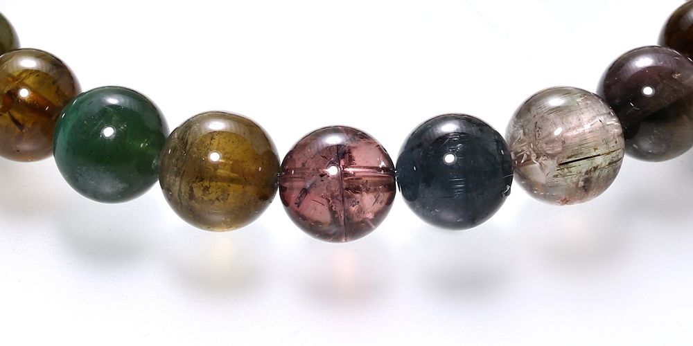 高品質]マルチカラートルマリンブレスレット（約7.5mm玉） - 埼玉県