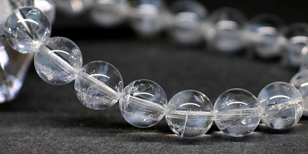 高品質]マダガスカル産エンジェルラダークォーツブレスレット（約9mm玉