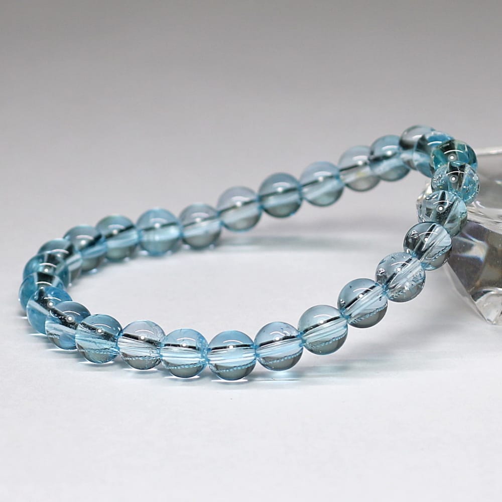 高品質++]ブルートパーズブレスレット（約7mm玉） - 埼玉県吉川市の