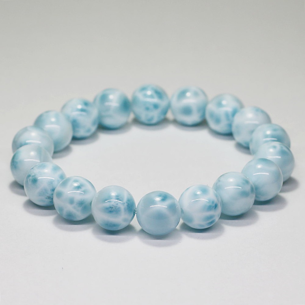 高品質]ラリマーブレスレット（約11mm玉） - 埼玉県吉川市の天然石専門