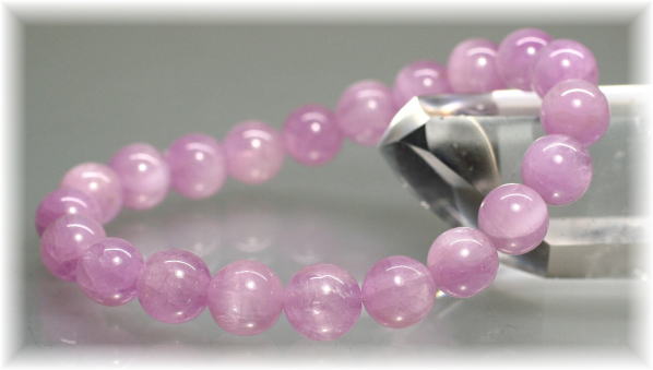 高品質]ピンククンツァイトブレスレット（約9.5mm玉） - 埼玉県吉川市