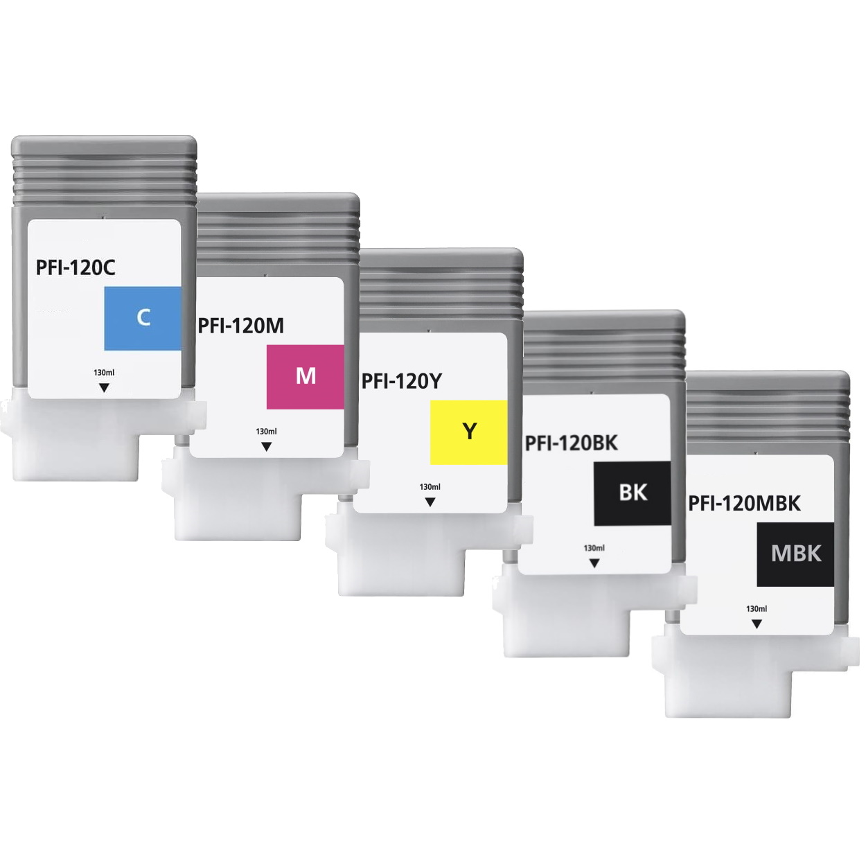 Canon PFI-120 Inkjet Bundle Pack - 5 Cartridges - Compatible