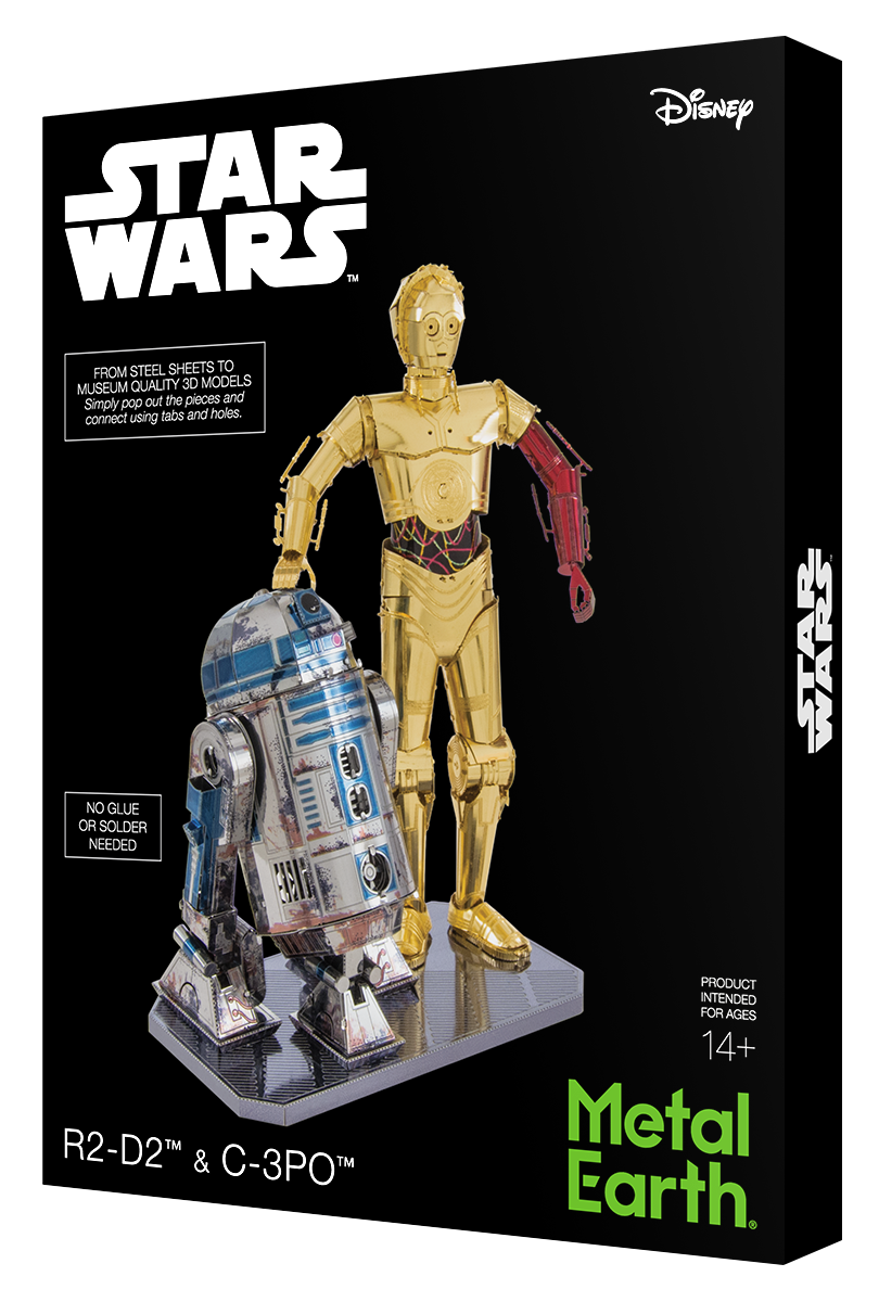Metal Earth Star Wars C-3PO & R2-D2 3D Model Kit - Innovatoys