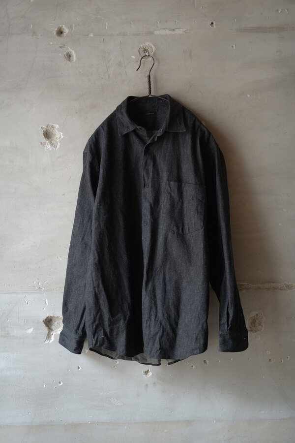 COMOLI コモリ / デニム コモリシャツ_BLACK ECRU (sold) | INSIDE MY